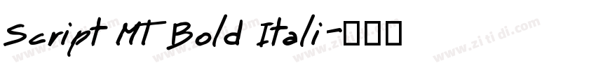 Script MT Bold Itali字体转换